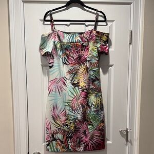 Guess Tropical Print Mini Dress